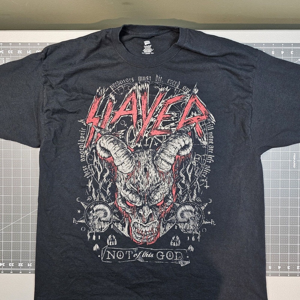 Slayer Tshirt Mens XXL Thrash Metal Band Not Of This God Y2K Skater Streetwear